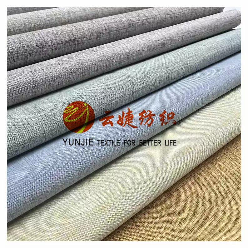 150-300CM Width Soft Polyester Linen Look 3 Pass Coated 100% Blackout Sheer Curtain Fabric