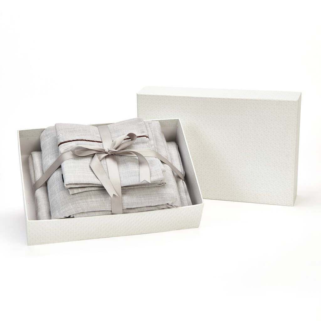 Hot Selling Luxury Linen Wool Bedding Set With 51% Linen 49% Wool 6pcs For Hotel Home Use
