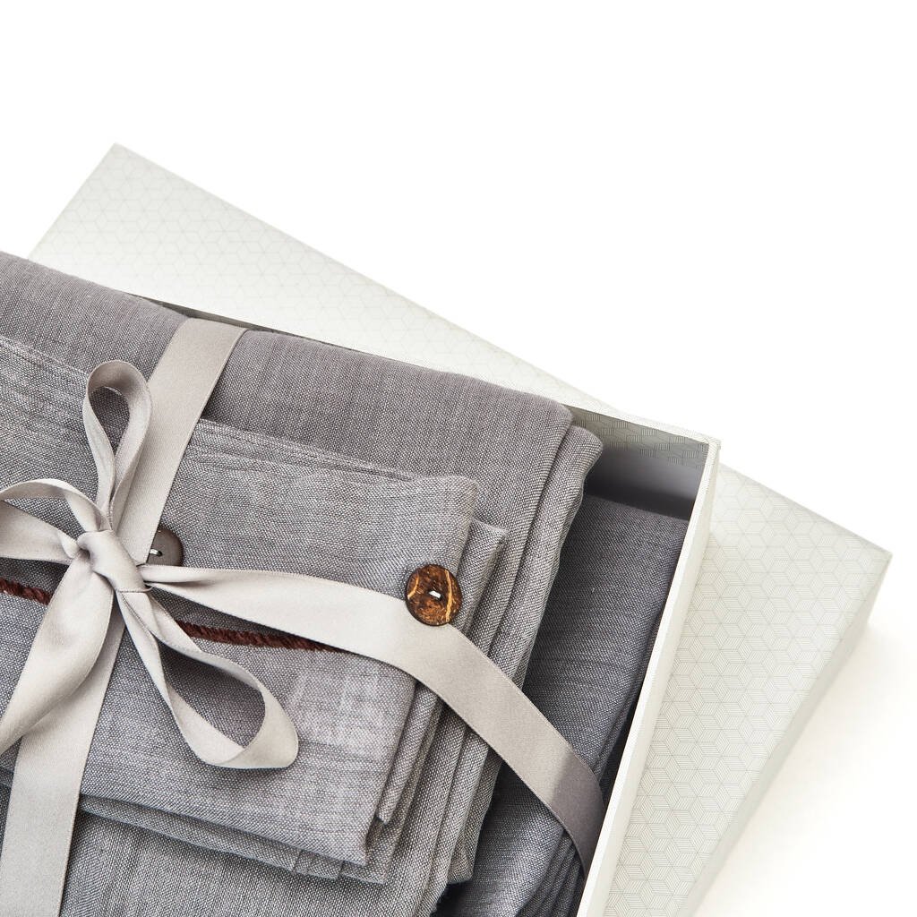 Hot Selling Luxury Linen Wool Bedding Set With 51% Linen 49% Wool 6pcs For Hotel Home Use