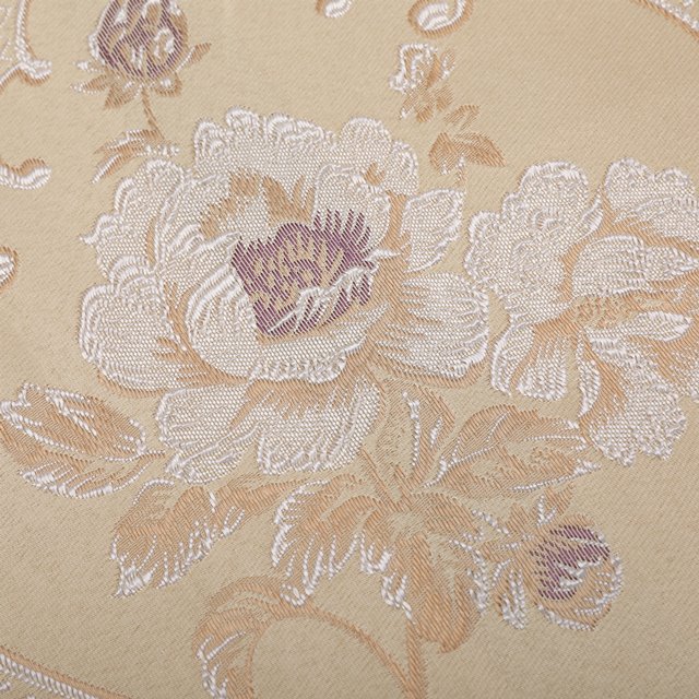 Customized Good Quality IFR China style polyester jacquard polyester satin blackout embossed curtain fabric