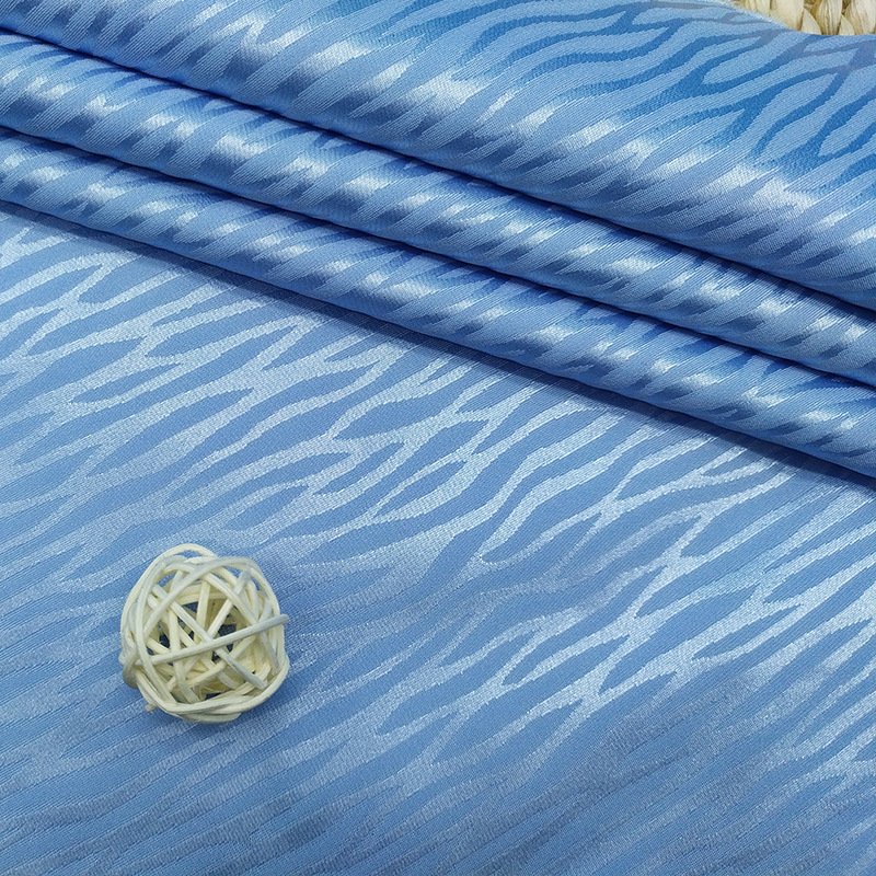 Striped Polyester jacquard Stretch fabric Bright Satin chiffon Pajamas dress textile For fashion women's fabric
