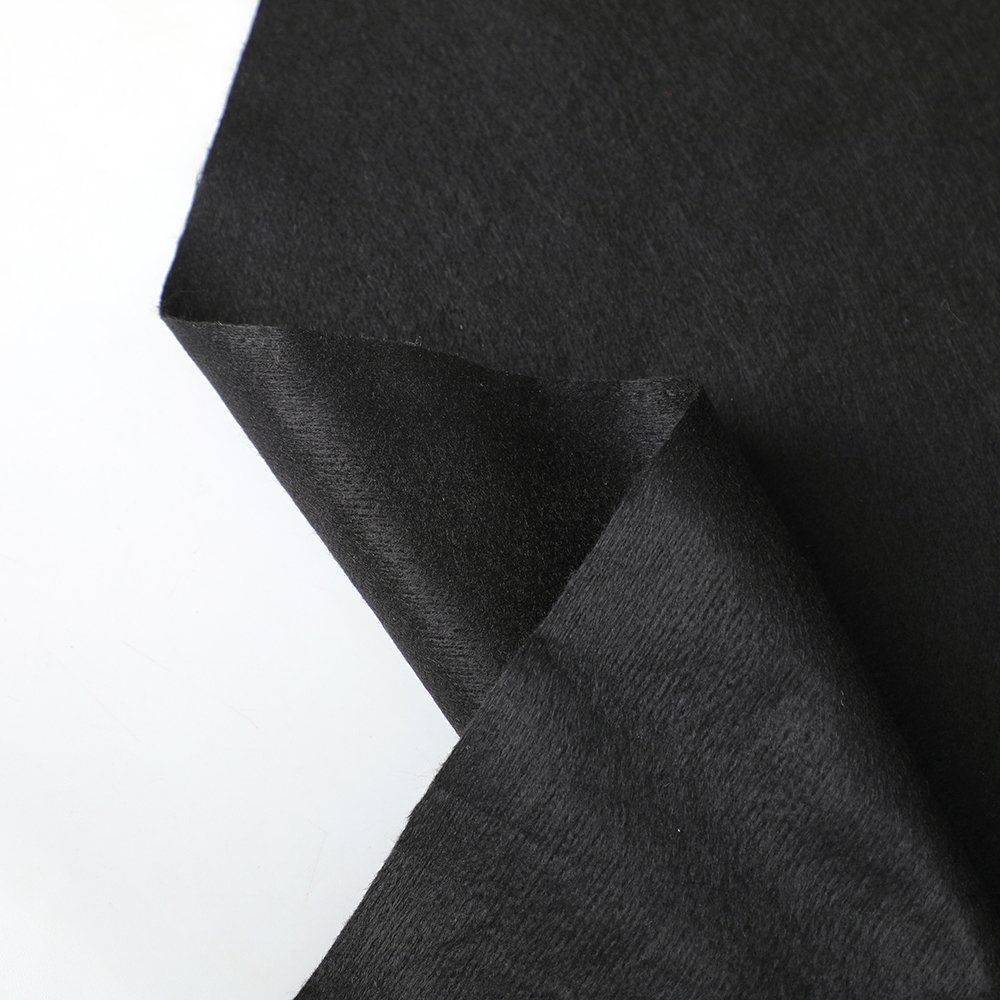 Nice Price 100%Viscose Or 100%Polyester Black Spunlace Nonwoven Fabric Roll Degradable For Wipes