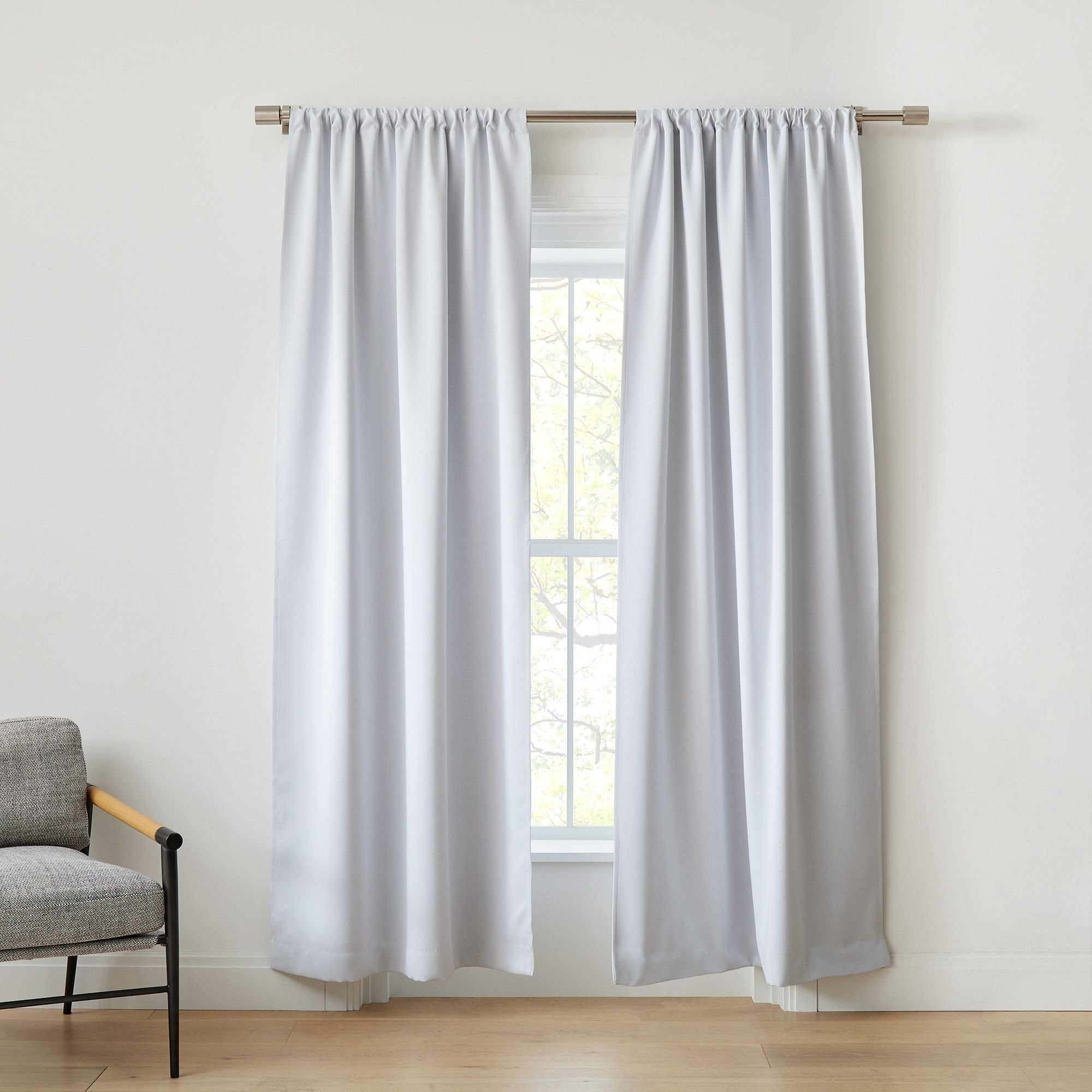 Luxury Factory Supply Modern Style Linen Voile Sheer Curtain 100% Polyester Blackout Curtains for living room
