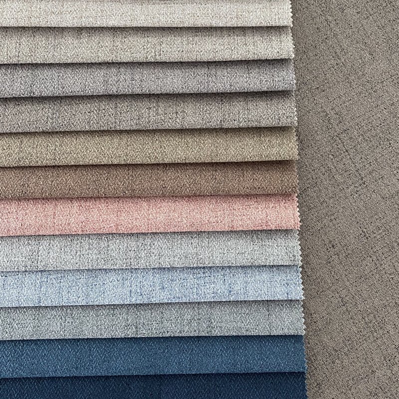 100% Polyester high quality new design cheap linen fabric for sofa