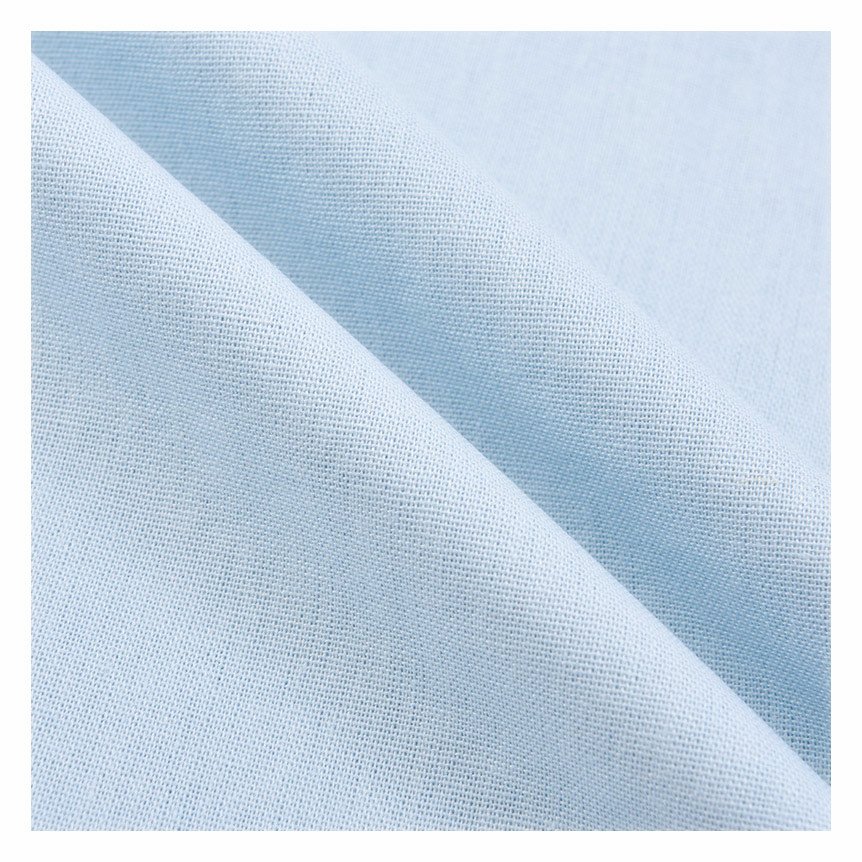 180-200gsm Woven cotton linen fabric viscose rayon linen slub solid cotton linen shirt fabric for men