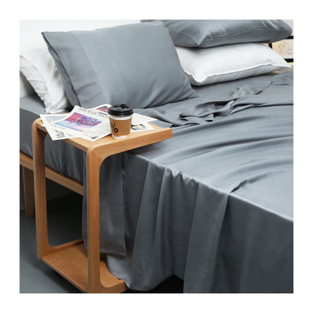 Wholesale Oeko Certified Bamboo sheets Luxury 100% Bamboo Lyocell Sheets Bedding Vegan silk Lyocell Bed Sheets bedding Set