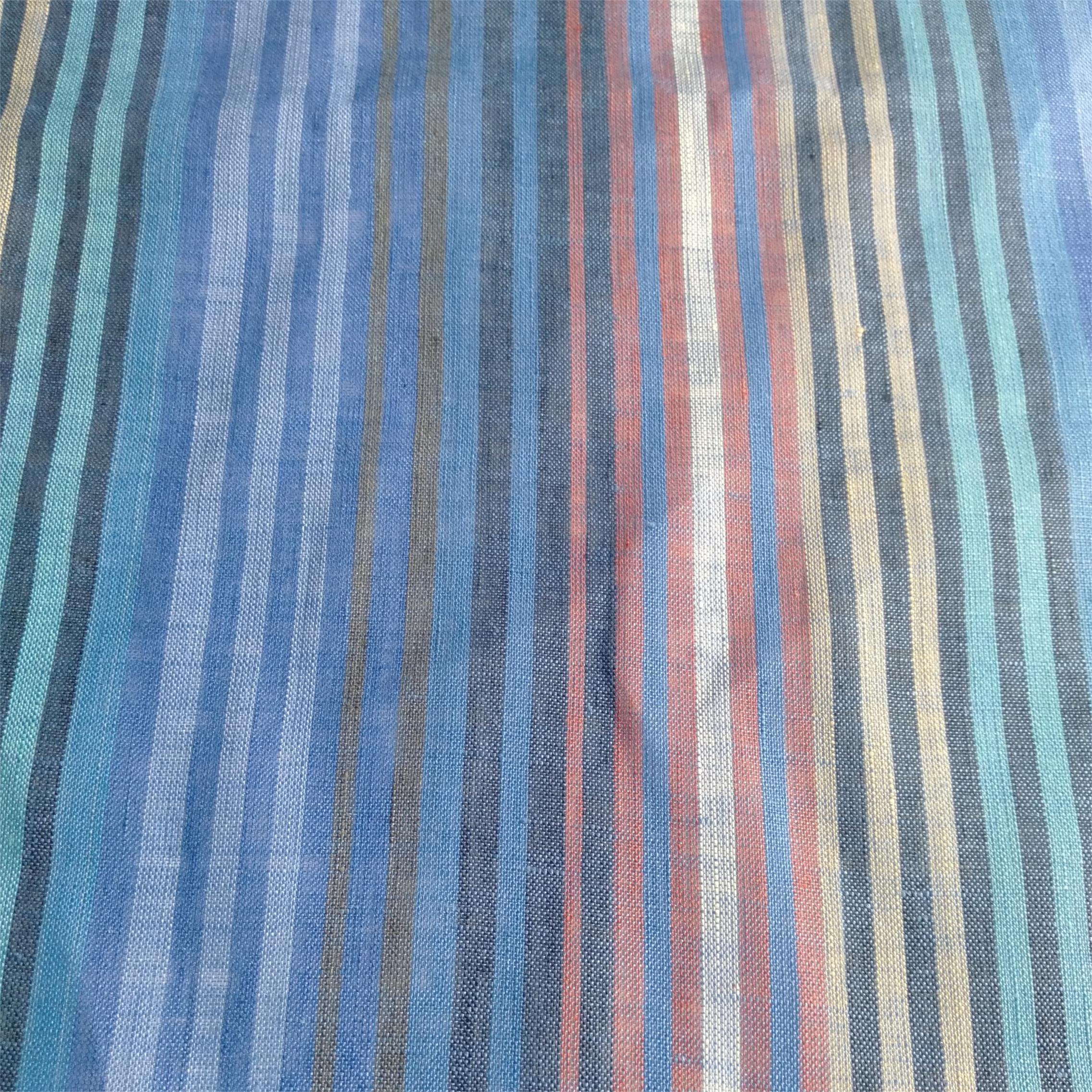 Enzymed stone washed french linen fabric for clothes yarn dyed gingham check 100% linen fabric