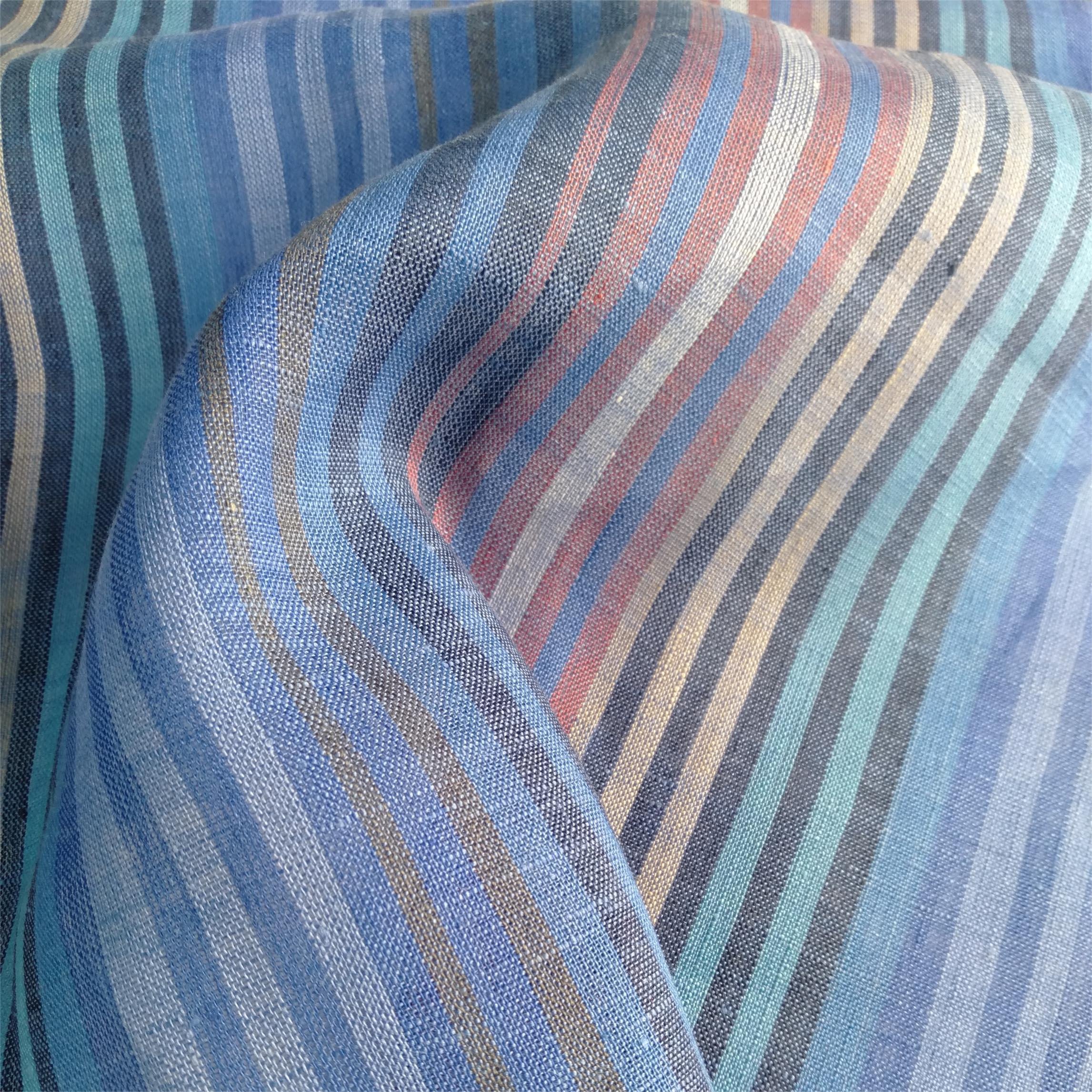 Enzymed stone washed french linen fabric for clothes yarn dyed gingham check 100% linen fabric