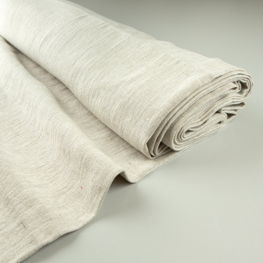 Wholesale 305 GSM 100% Linen Woven Fabric Roll Natural Washed Breathable Printed Fabric for Shirts Dresses Plain Style Home Use