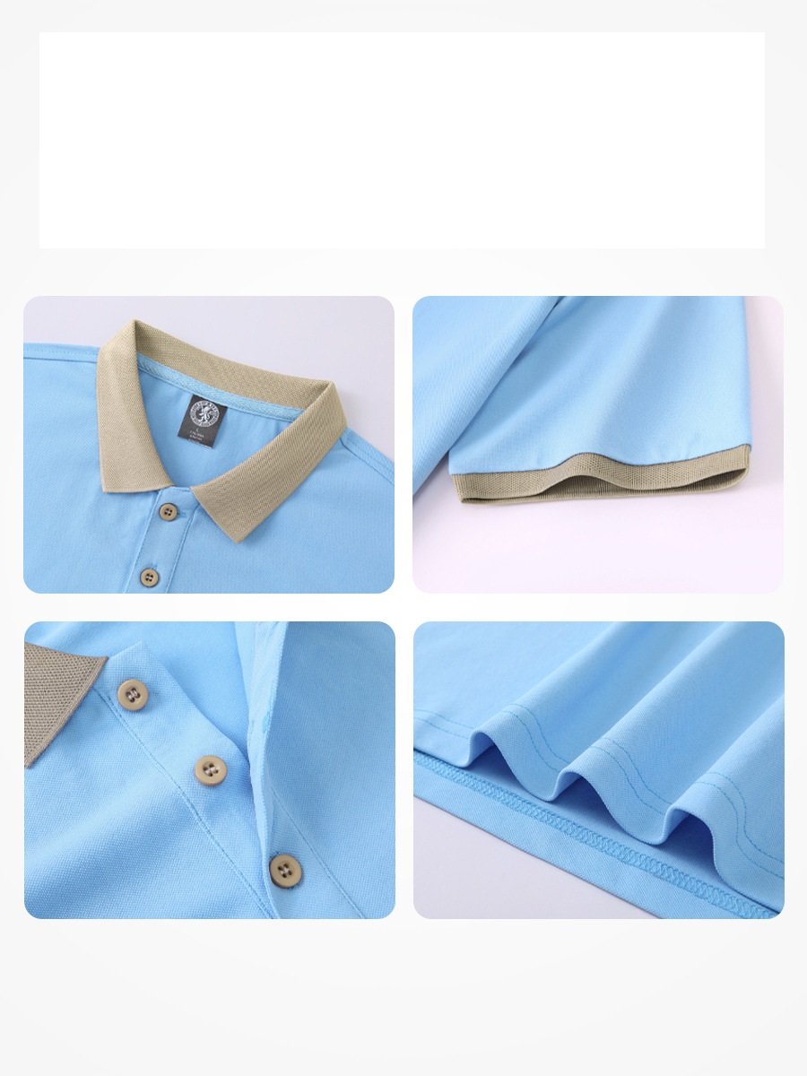 ZXPFSL Custom Polo Multicolored Casual Shirt 100% Cotton POLO Short Sleeve Quick Dry Plain Unisex Custom Polo Shirt