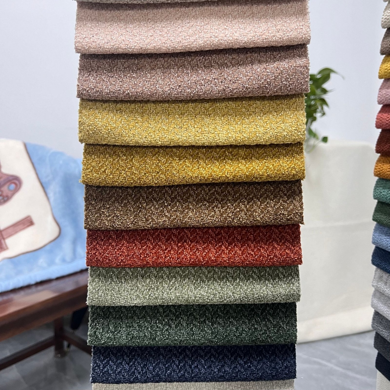 Customized MARTI 340gsm+80gsm Cationic Dual Color Type Printing Linen Fabric Tear-Resistant Sofa fabric