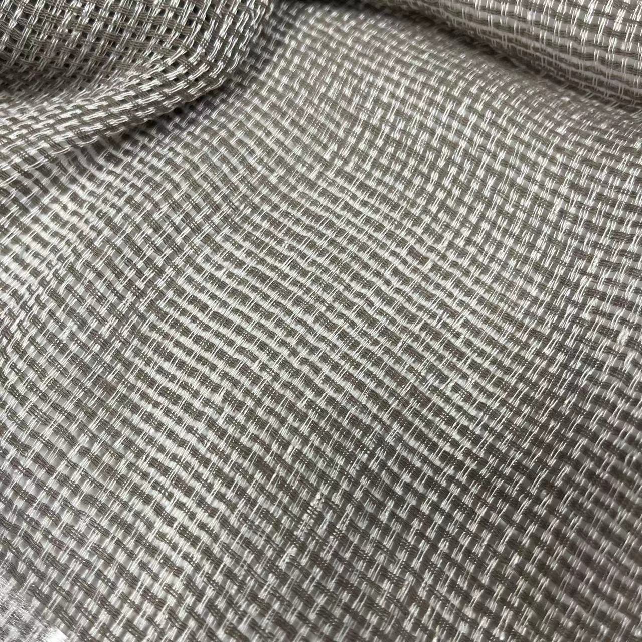 Coarse and Crazy Hollow Weaving Style Hotel Flame Retardant Curtain Sheer Fabric