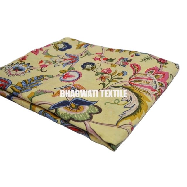 Wholesale Lot Of Floral Print Block Print Fabric Indian Cotton Dress Sewing Fabric By Yard Women's Clothing