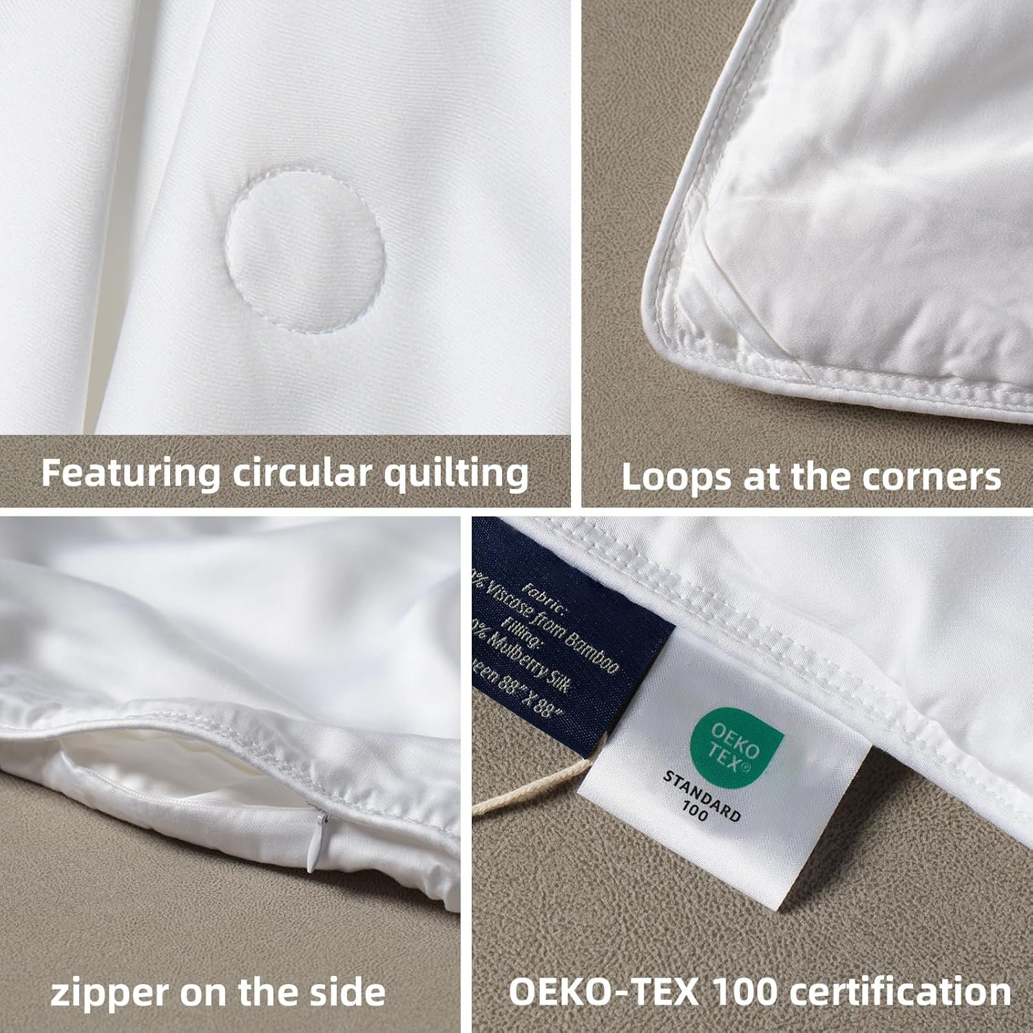 100% Viscose from Bamboo Fabric Quilted Blanket Comforter Quality bedding Set Natural Lightweighted Cooling bedding Hot Sleepers