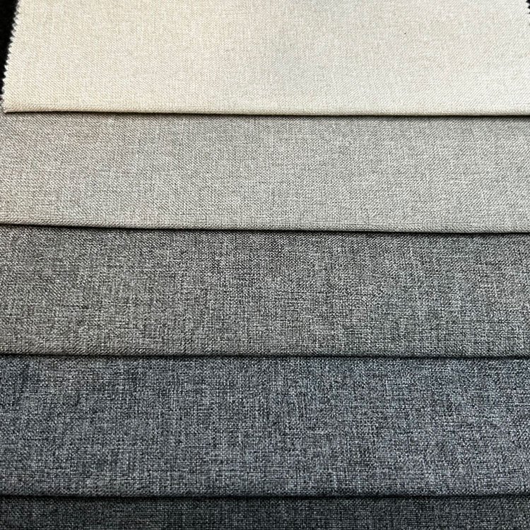 Home Textile Manufacture Linen Soft Linen Sofa Fabric Linen Look Polyester Fabric
