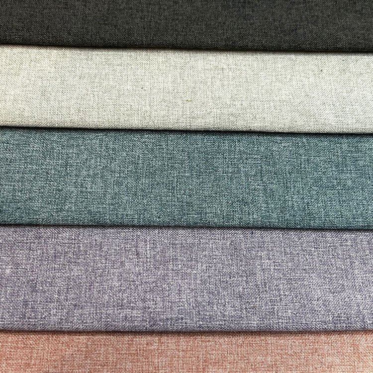 Home Textile Manufacture Linen Soft Linen Sofa Fabric Linen Look Polyester Fabric
