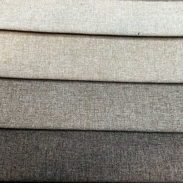 Home Textile Manufacture Linen Soft Linen Sofa Fabric Linen Look Polyester Fabric
