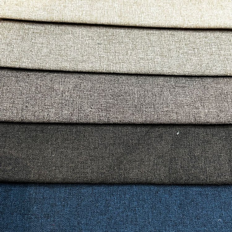 Home Textile Manufacture Linen Soft Linen Sofa Fabric Linen Look Polyester Fabric