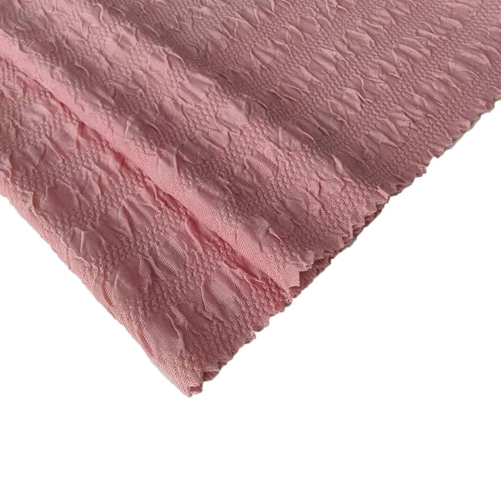 Hot sale OEM/ODM bubble jacquard fabric polyester spandex crepe fabric for women dress