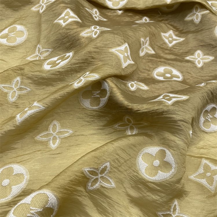 wholesale stocklot dot pattern organza jacquard polyester chiffon fabric for women clothing