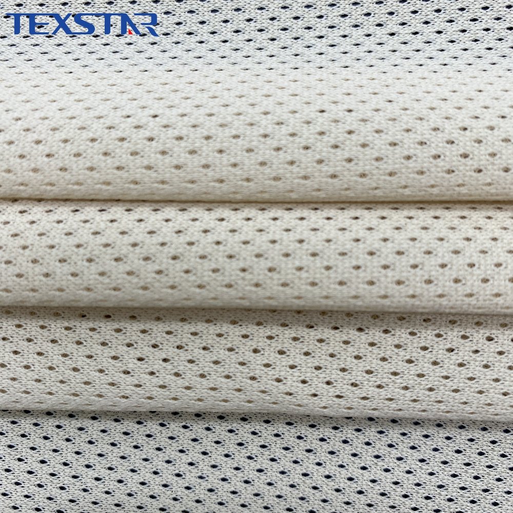 100% polyester quick dry lining athletic mesh fabric close hole mesh fabric