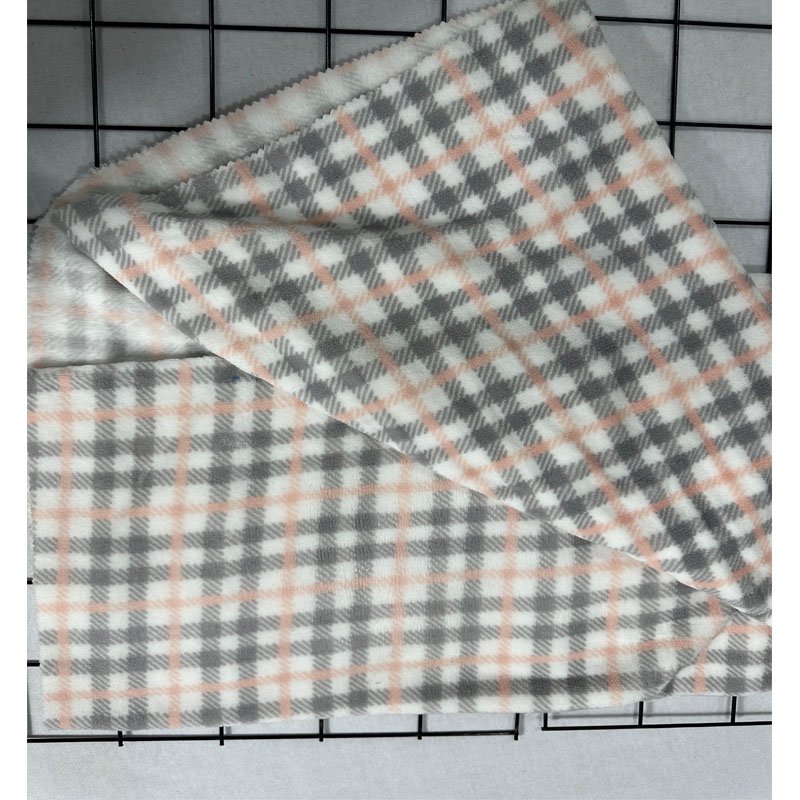 Hot Sell Comfortable and Soft Plaid Printed Coral Velvet Fabric for Pajamas Home Clothes Blanket