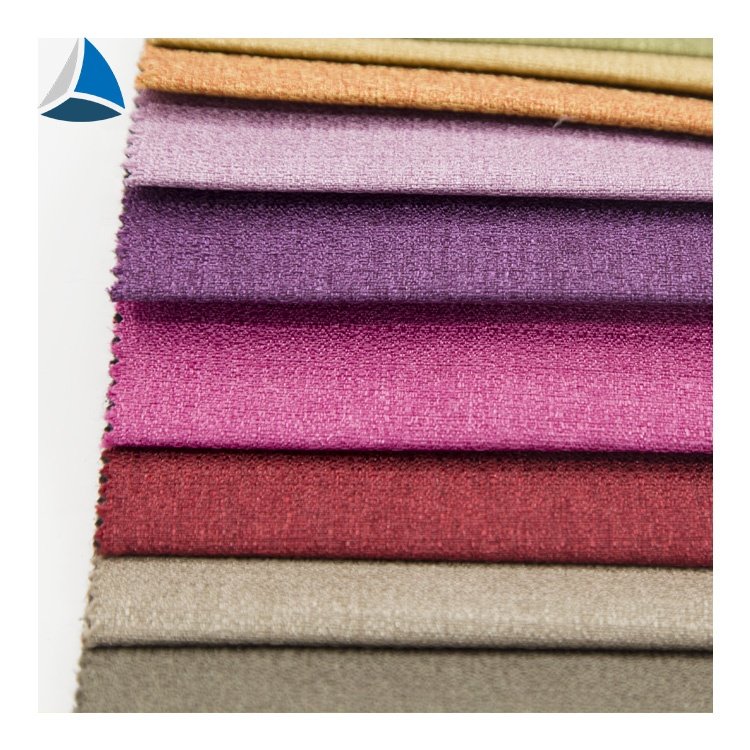 Woven polyester poly linenfabric fabric custom for sofas and furniture