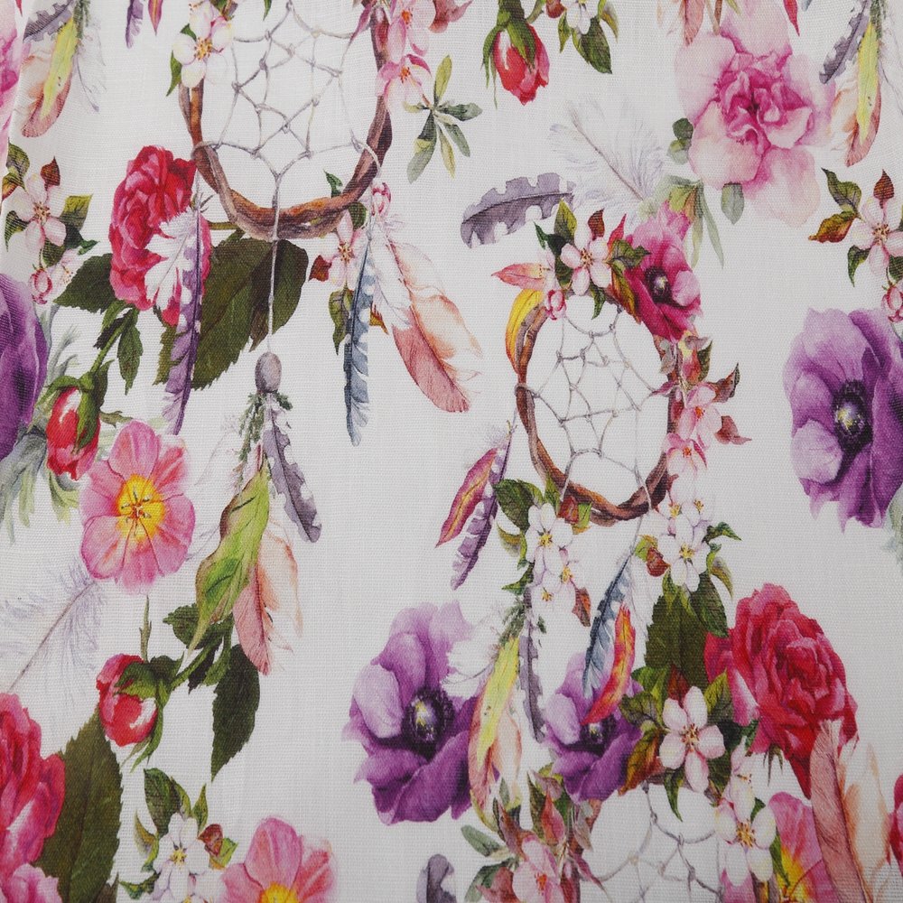 Wholesale Pure Linen Fabric Digital Print Soft Floral Custom Printed 100% Linen Fabric For Clothing Shirts Dress