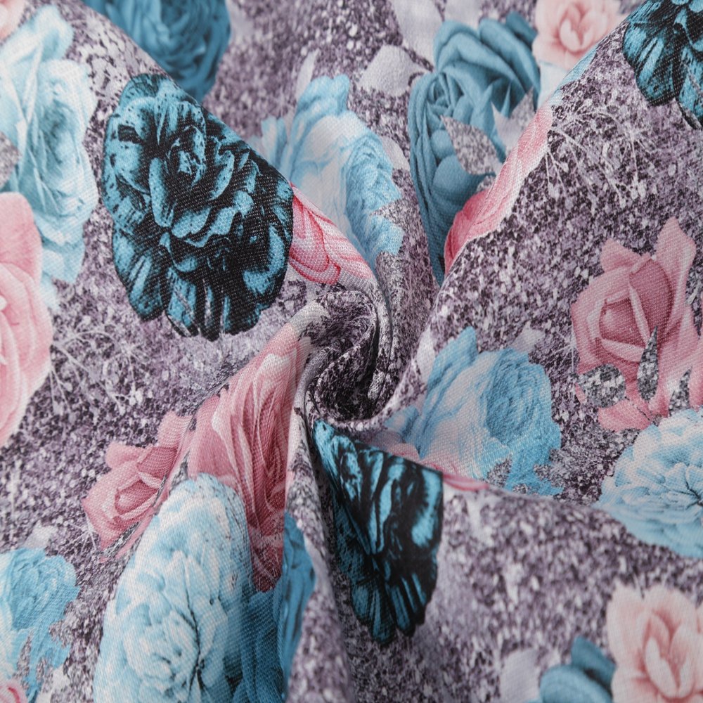 Wholesale Pure Linen Fabric Digital Print Soft Floral Custom Printed 100% Linen Fabric For Clothing Shirts Dress