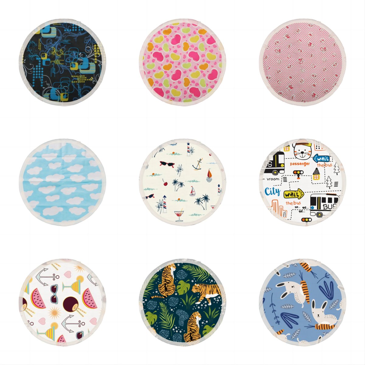 3 Layers Bamboo Fiber High absorption Nursing Pad 12*12cm Feeding Breast Pads for Lactation Milk Secretion Woman
