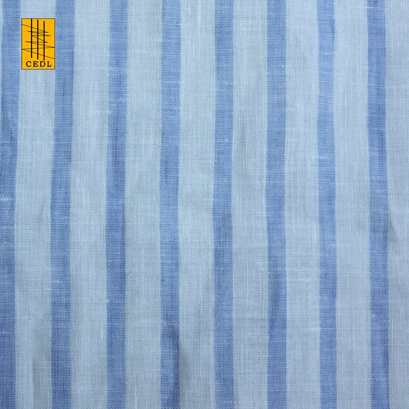 High Quality Organic 100% Linen Flax Stripe Home Textile Garment Fabric