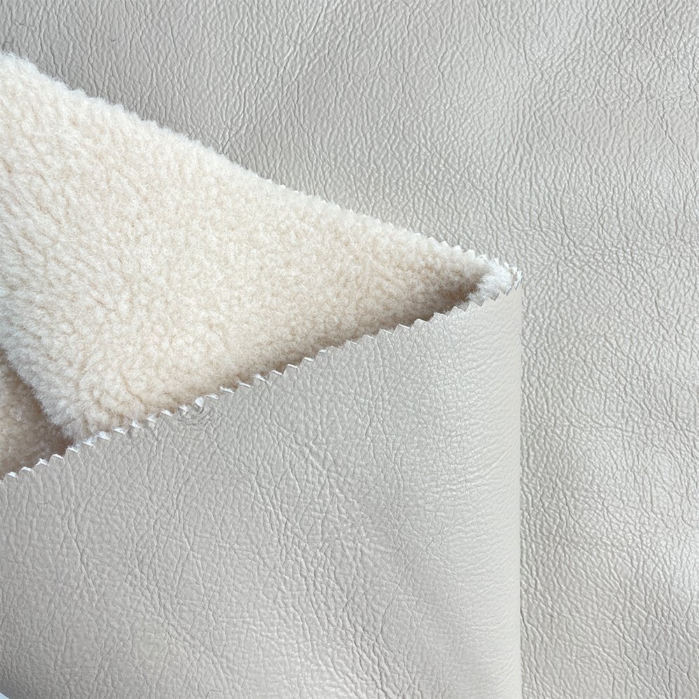 Hot sale 100% Polyester Winter Coat Soft Fleece Cotton Sherpa Fleece Bonded PU Faux Fur Plush Fabric
