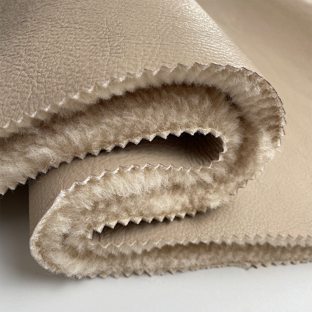 Hot sale 100% Polyester Winter Coat Soft Fleece Cotton Sherpa Fleece Bonded PU Faux Fur Plush Fabric