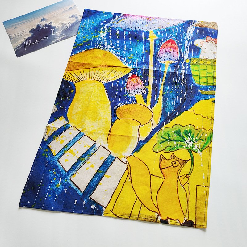 Customised digitally printed tea towel, 100% cotton, linen tea towel printed kitchen tea towel