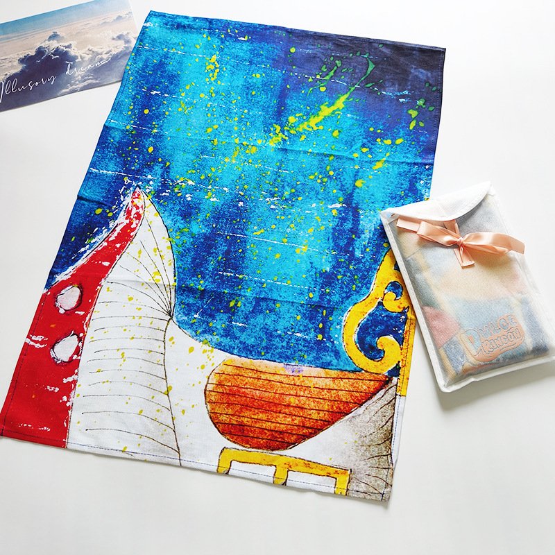 Customised digitally printed tea towel, 100% cotton, linen tea towel printed kitchen tea towel