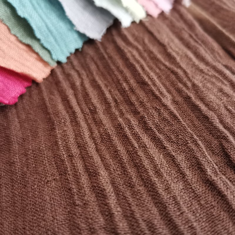 100% linen crepe fabric for fashion shirt women heavy gauze scarf 190gsm weight softer stone washed linen towel flax cloth