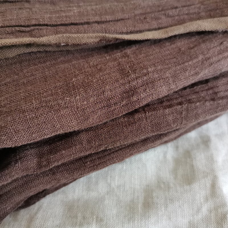 100% linen crepe fabric for fashion shirt women heavy gauze scarf 190gsm weight softer stone washed linen towel flax cloth