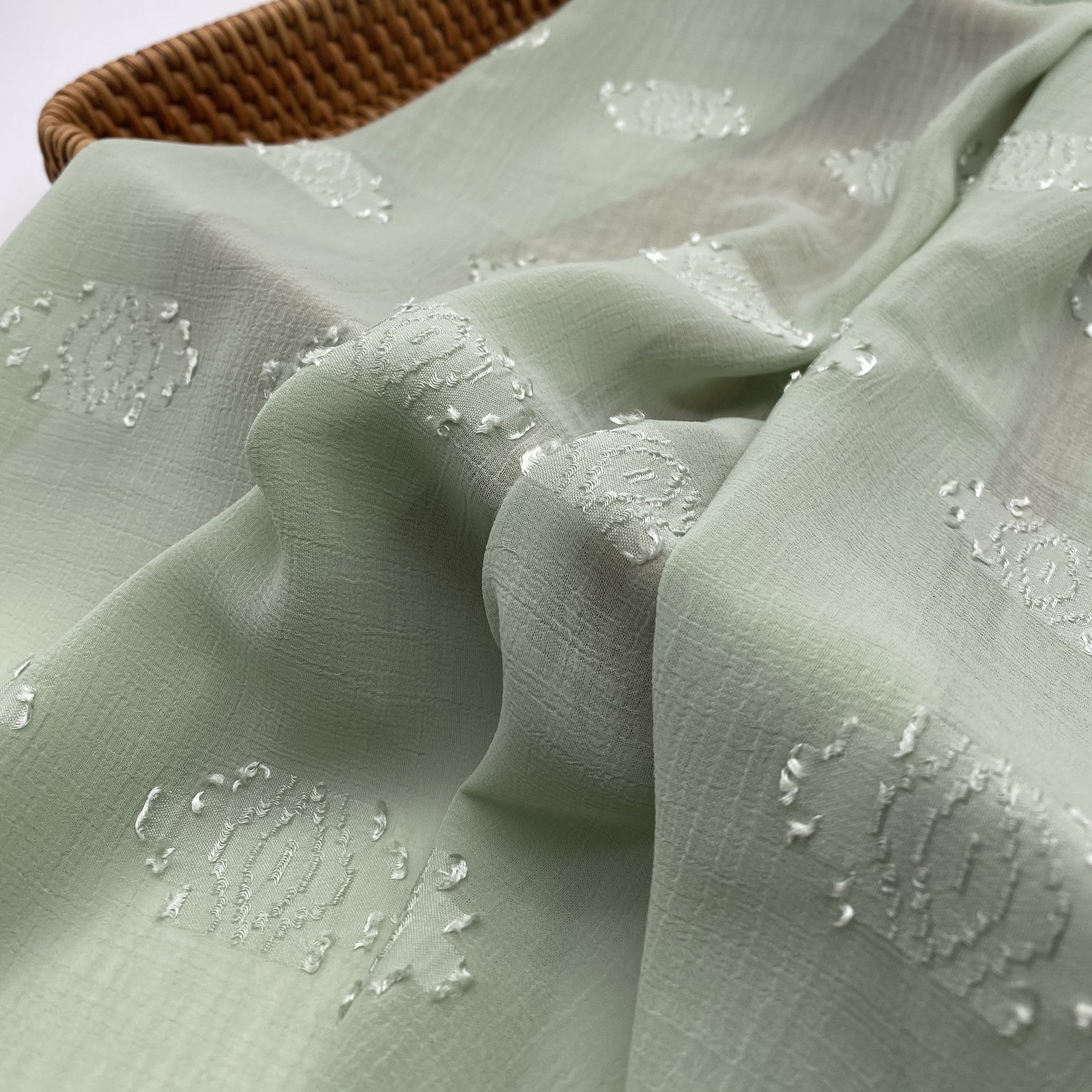 2024 New style summer China suppliers new design 100% polyester chiffon fabrics in stock for women garment