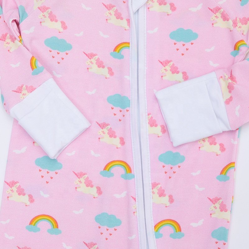 custom prints newborn clothes infant baby Coveralls long sleeve bamboo fiber baby onesie zipper baby ruffle pink romper