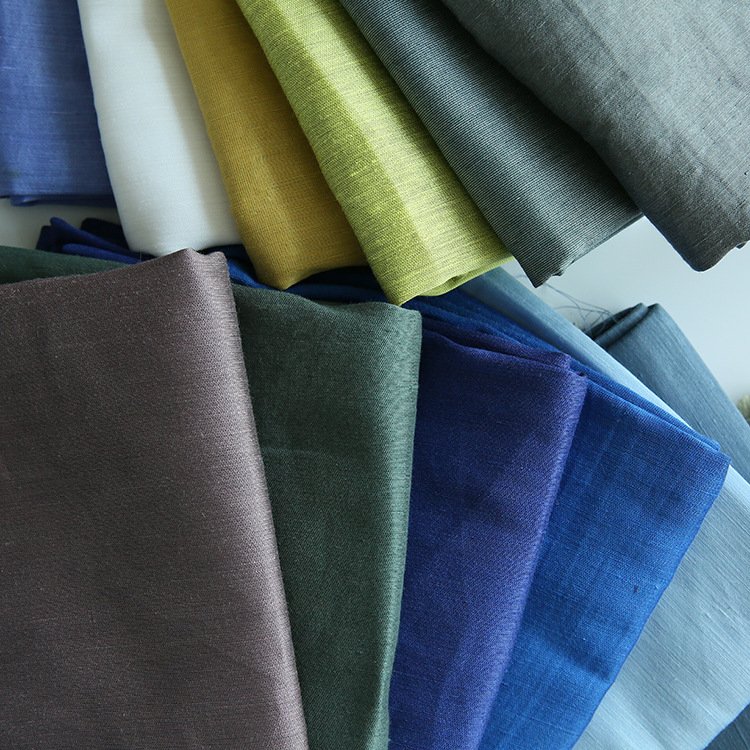 Stone Washed For Bedding Yarn Dyed Plain Fine Sale 100% Flax Linen Fabric Suppliers