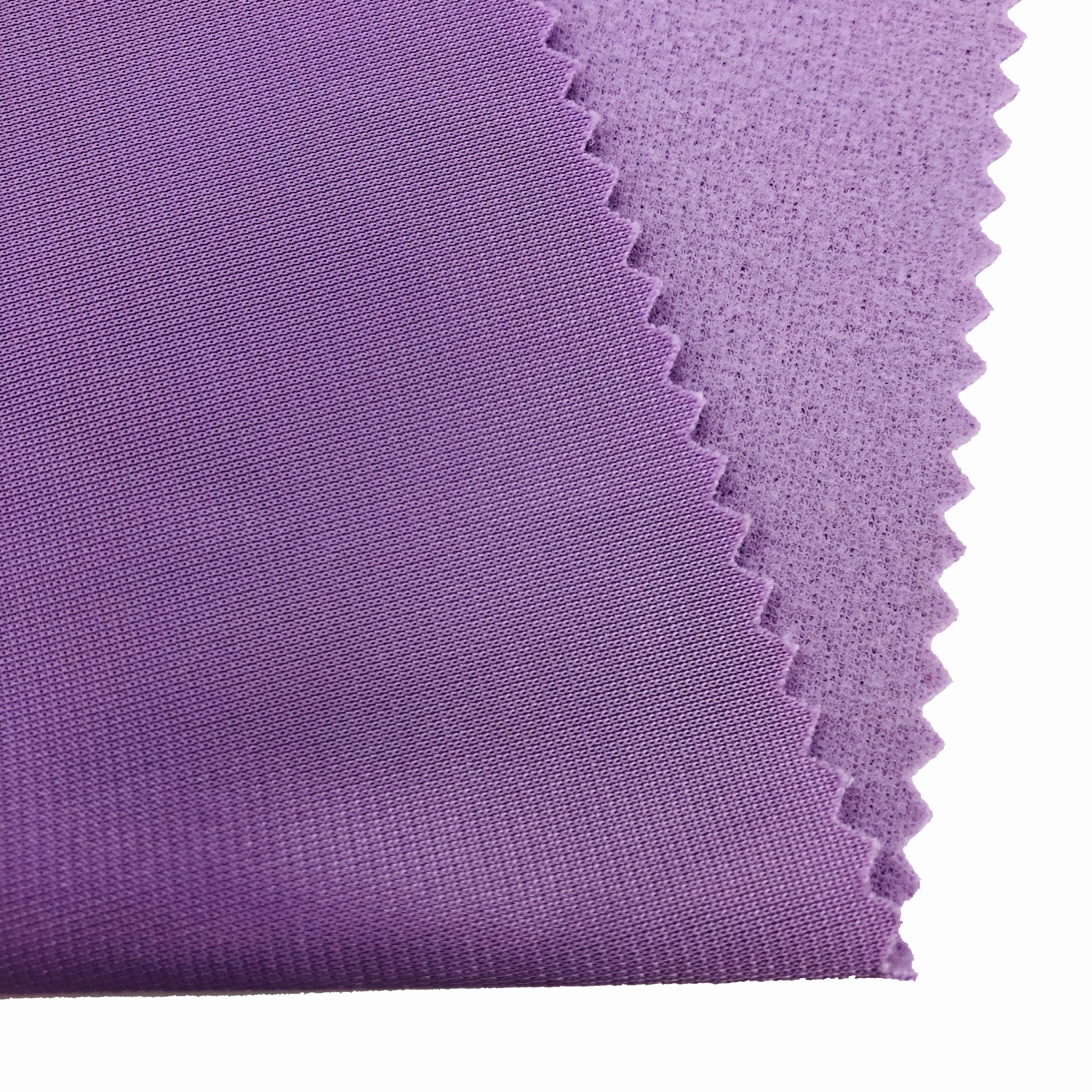 Wholesale custom viscose/polyester fabric 100% polyester double knit ribbed mesh dyed tricot brushed fabric for tracksuit