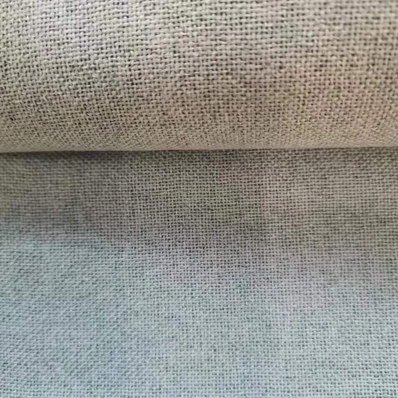 Hometextile cheap polyester linen look sofa upholstery fabric