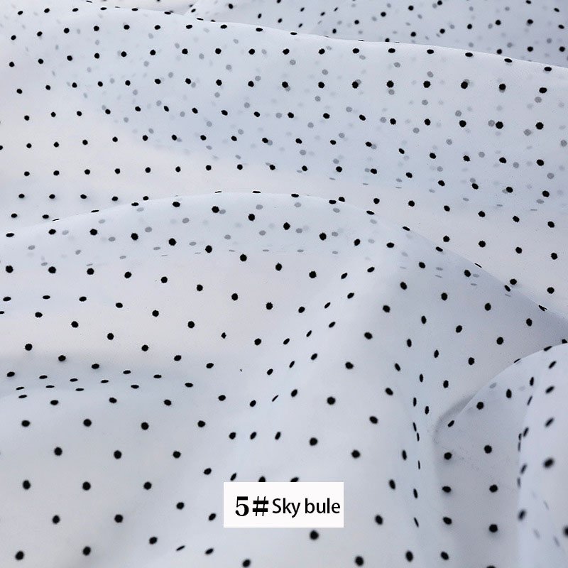 Organza fabric polka dot flocking fabric for wedding decoration performance gauze fabric
