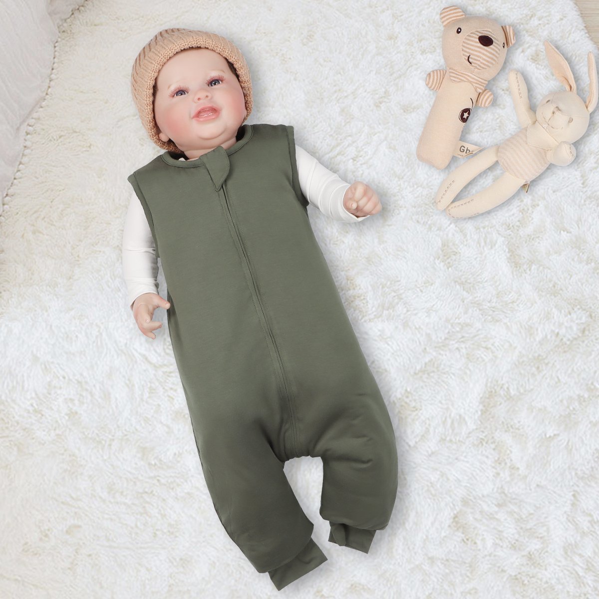 CPC certification Bamboo fiber series Baby Sleeping Bag Soft and Breathable Infant Sleep Sack for Toddlers sleep bag walkers
