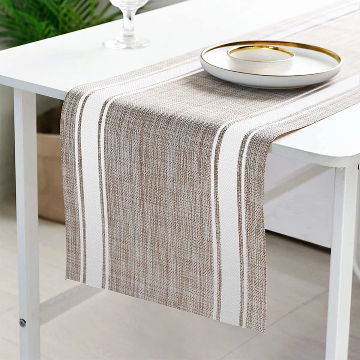 Manufacturer Fall Plain Color Fashion Overlength Luxury Linen Rectangle Sequin Table Runner For Wedding Reception