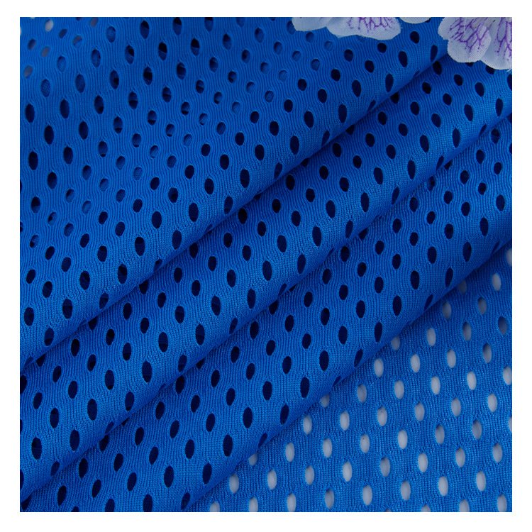 HX82 Breathable and gentle 75D moisture absorbent 100% polyester knitted large round hole fabric