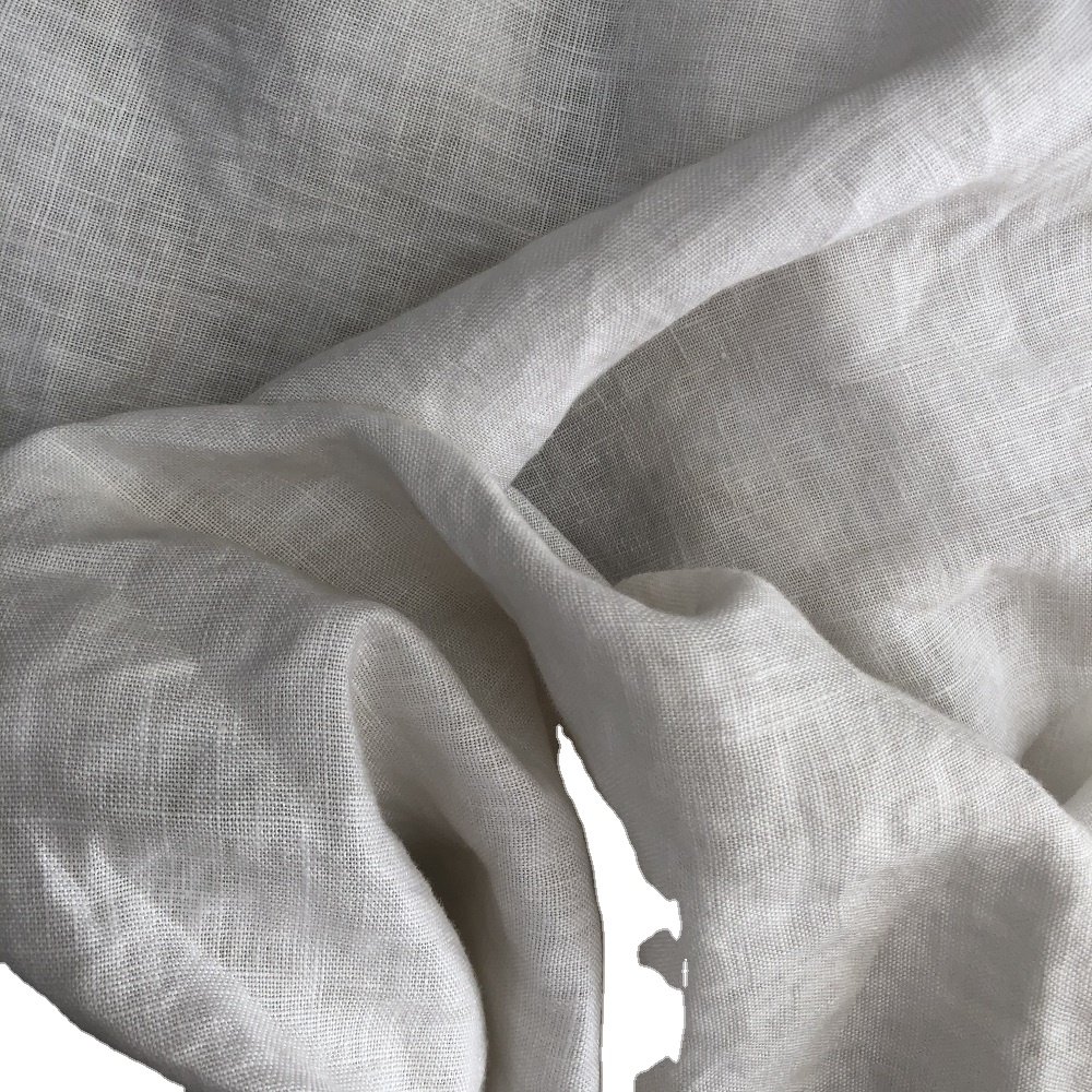 206GSM French Dyed Heavy Weight Plain Dyed Woven 100% Linen Sand Washing Fabric For Dress Suit Pants Napkin Hot Products