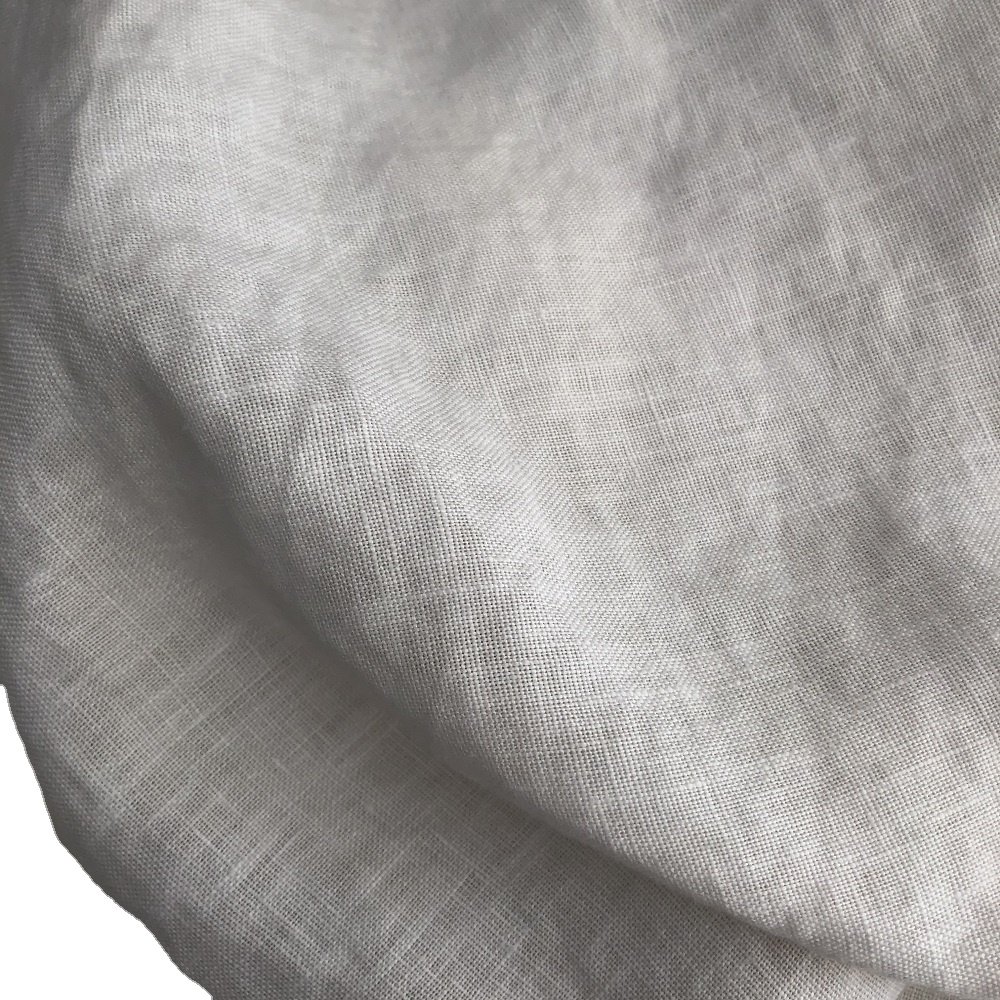 206GSM French Dyed Heavy Weight Plain Dyed Woven 100% Linen Sand Washing Fabric For Dress Suit Pants Napkin Hot Products