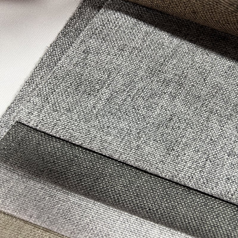 High quality Linen fabric home textile cover wholesale woven furniture 100% Polyester upholstery Linen sofa fabric cover 2024