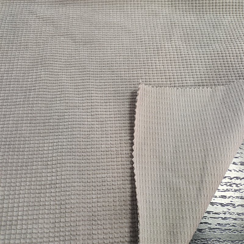 High quality gray Knitted warp knitted 287GSM 100% polyester fabric for clothing
